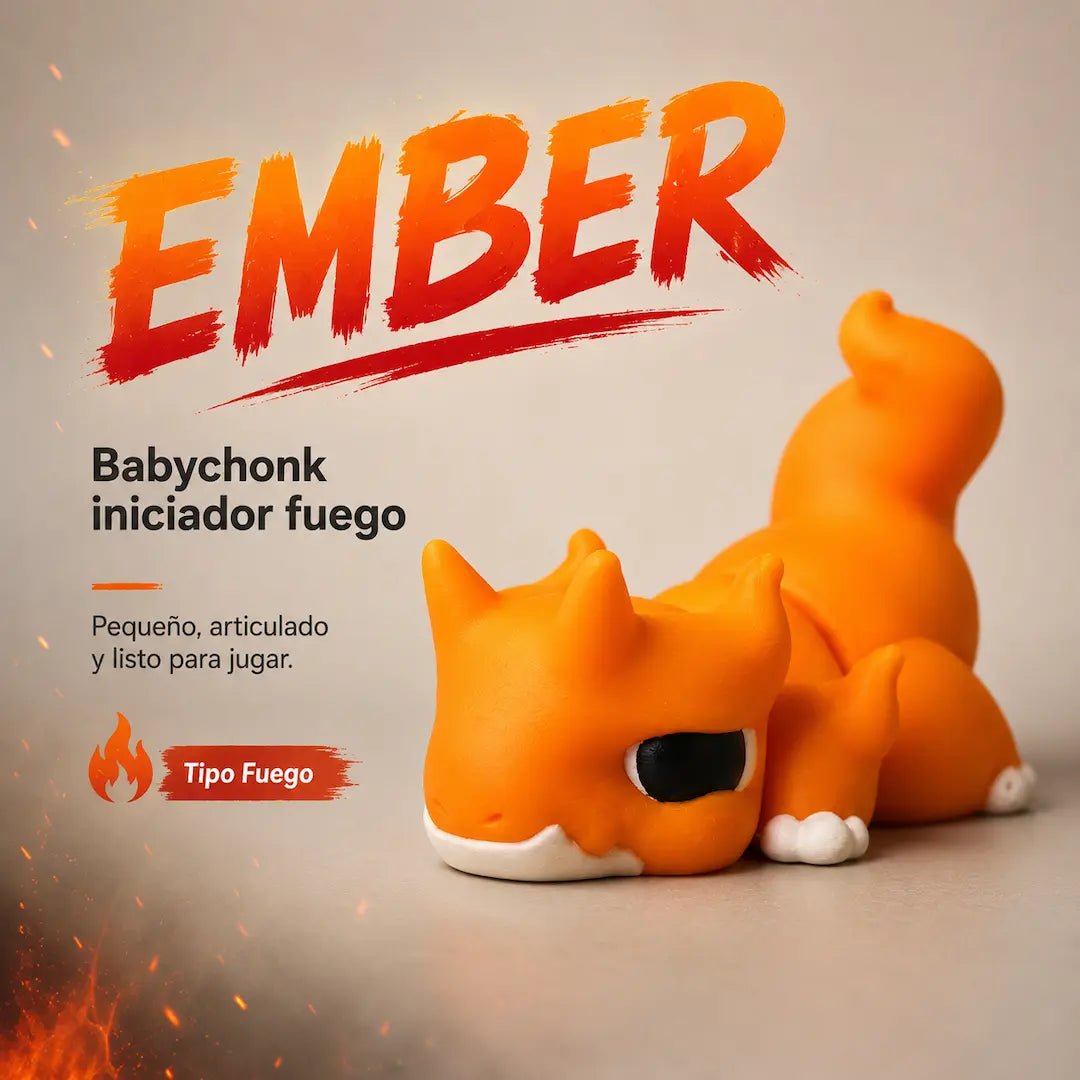 Ember el Chonk de Fuego figura coleccionable | Chonk Pals